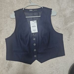 Zara Navy Blue Vest